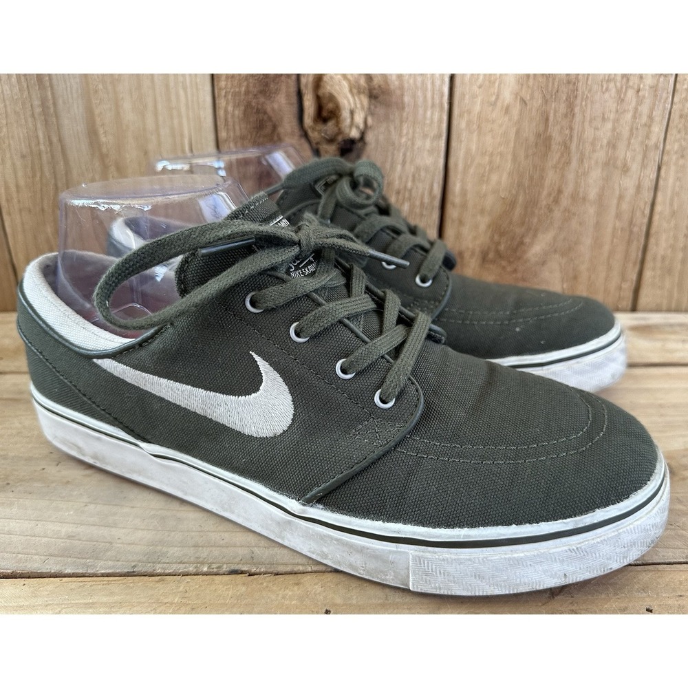 Nike SB Zoom Stefan Janoski Canvas Skate Shoes Mens 7 Green Excellent